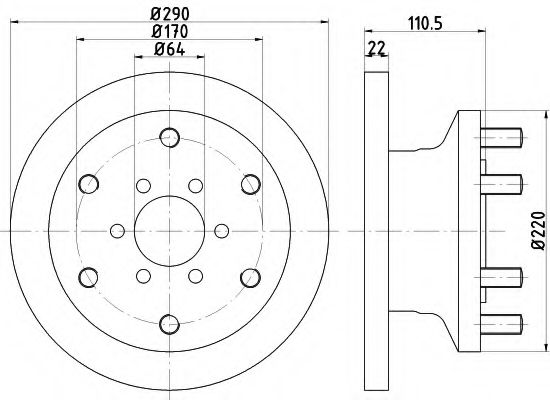 Тормозной диск HELLA PAGID 8DD 355 117-501