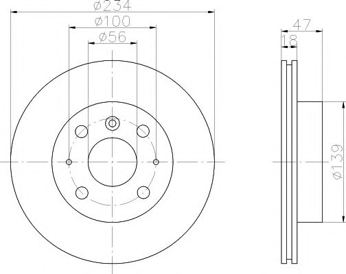 Тормозной диск HELLA PAGID 8DD 355 104-841