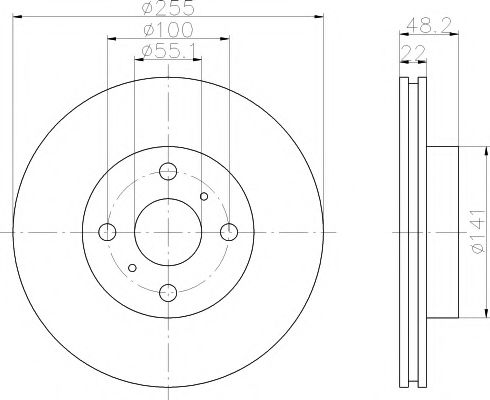 Тормозной диск HELLA PAGID 8DD 355 104-871