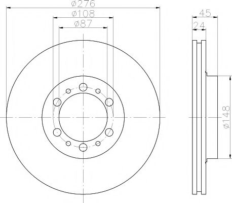 Тормозной диск HELLA PAGID 8DD 355 105-131