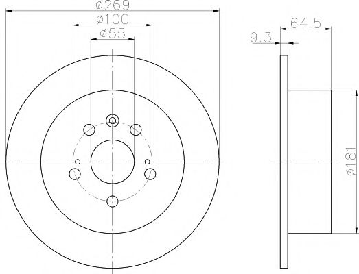Тормозной диск HELLA PAGID 8DD 355 105-901