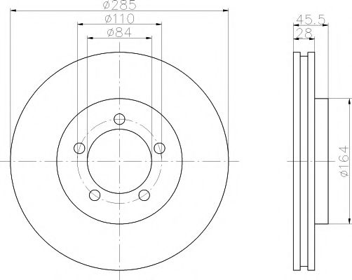 Тормозной диск HELLA PAGID 8DD 355 106-251
