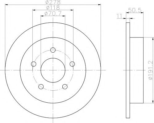 Тормозной диск HELLA PAGID 8DD 355 106-961