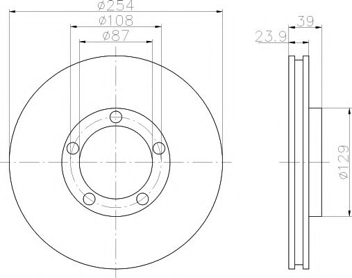 Тормозной диск HELLA PAGID 8DD 355 107-141