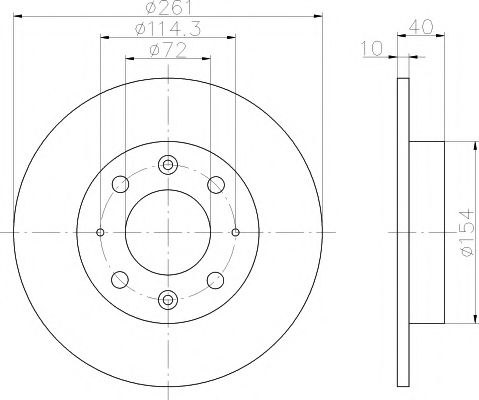 Тормозной диск HELLA PAGID 8DD 355 107-371