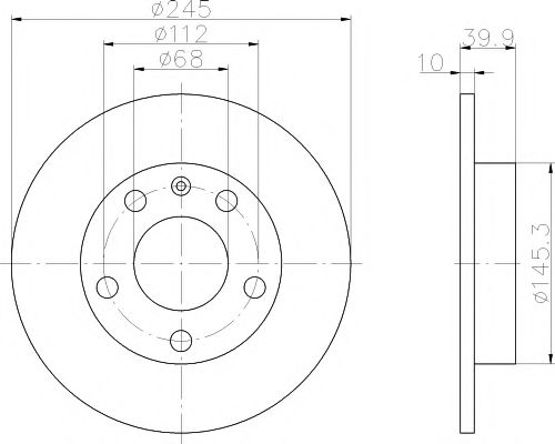 Тормозной диск HELLA PAGID 8DD 355 107-542