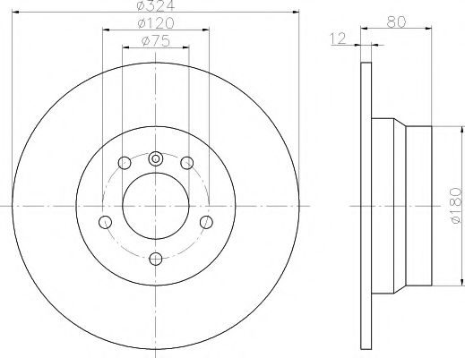 Тормозной диск HELLA PAGID 8DD 355 107-772