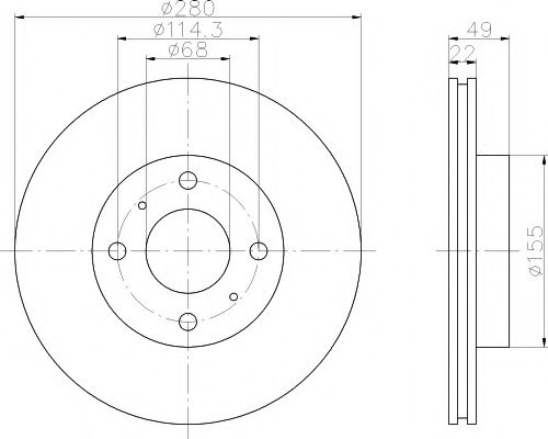 Тормозной диск HELLA PAGID 8DD 355 107-991