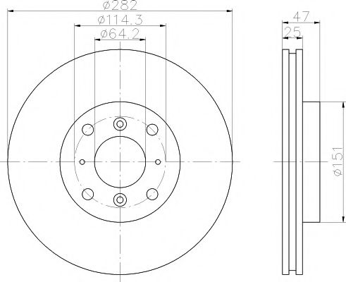 Тормозной диск HELLA PAGID 8DD 355 108-131