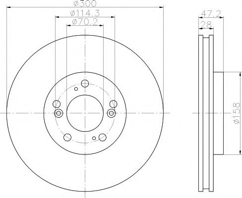 Тормозной диск HELLA PAGID 50351