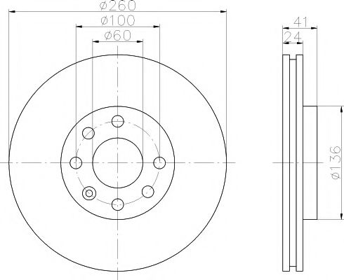 Тормозной диск HELLA PAGID 8DD 355 108-271