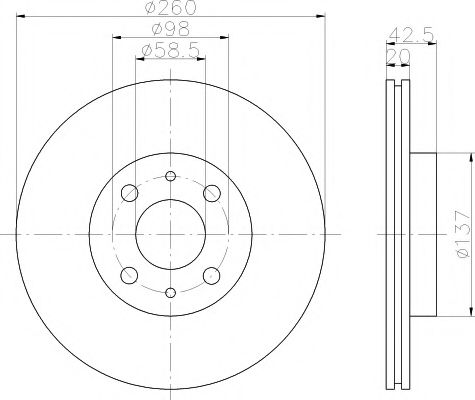 Тормозной диск HELLA PAGID 8DD 355 108-441