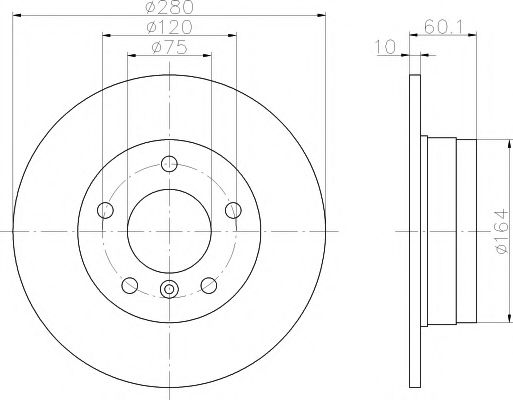 Тормозной диск HELLA PAGID 8DD 355 102-602