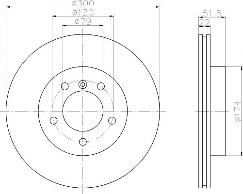 Тормозной диск HELLA PAGID 8DD 355 106-552