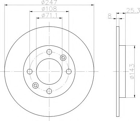 Тормозной диск HELLA PAGID 8DD 355 102-511