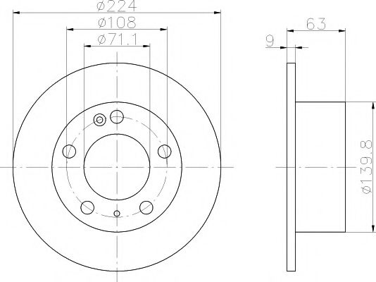 Тормозной диск HELLA PAGID 8DD 355 102-461