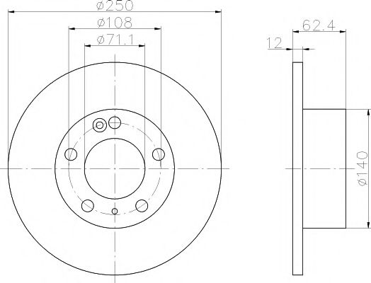 Тормозной диск HELLA PAGID 8DD 355 103-021