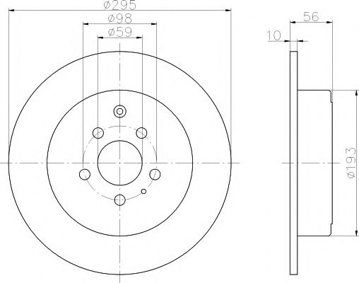 Тормозной диск HELLA PAGID 8DD 355 104-461