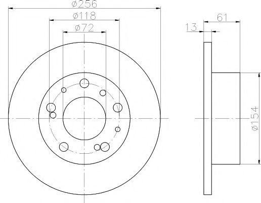 Тормозной диск HELLA PAGID 8DD 355 100-701