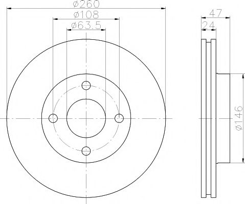 Тормозной диск HELLA PAGID 8DD 355 103-371