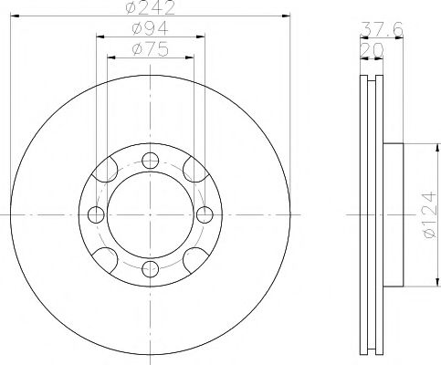 Тормозной диск HELLA PAGID 8DD 355 103-201