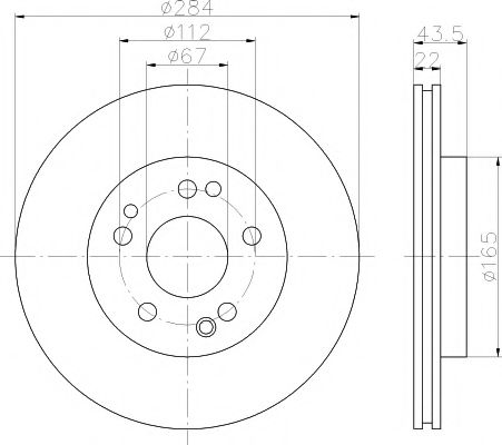 Тормозной диск HELLA PAGID 8DD 355 122-182