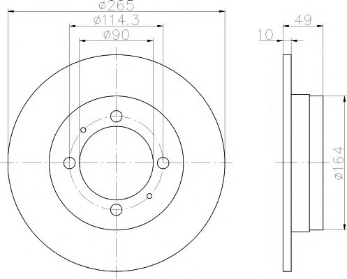 Тормозной диск HELLA PAGID 8DD 355 103-301