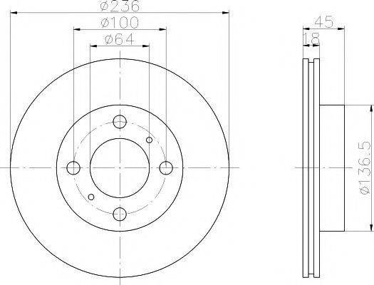 Тормозной диск HELLA PAGID 8DD 355 105-771