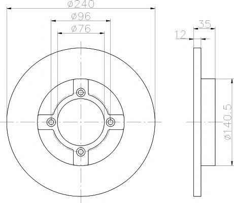 Тормозной диск HELLA PAGID 8DD 355 100-801