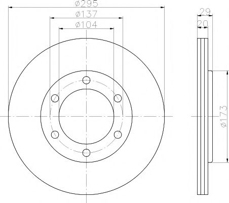 Тормозной диск HELLA PAGID 8DD 355 101-191