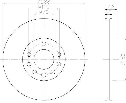 Тормозной диск HELLA PAGID 8DD 355 104-682