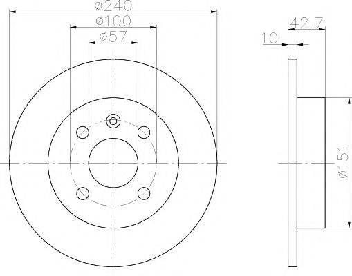 Тормозной диск HELLA PAGID 8DD 355 106-091