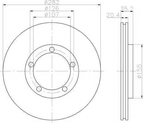 Тормозной диск HELLA PAGID 8DD 355 100-011