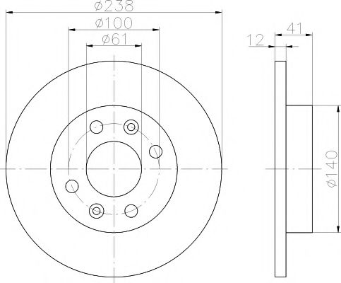 Тормозной диск HELLA PAGID 8DD 355 101-241