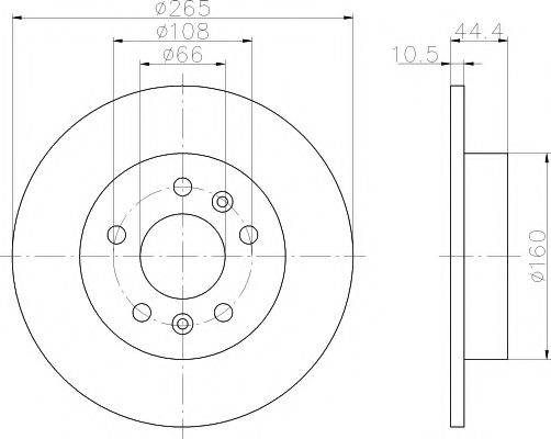 Тормозной диск HELLA PAGID 8DD 355 103-531