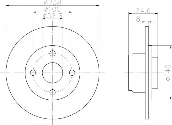 Тормозной диск HELLA PAGID 8DD 355 104-021