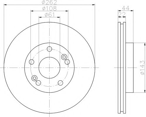 Тормозной диск HELLA PAGID 8DD 355 103-521