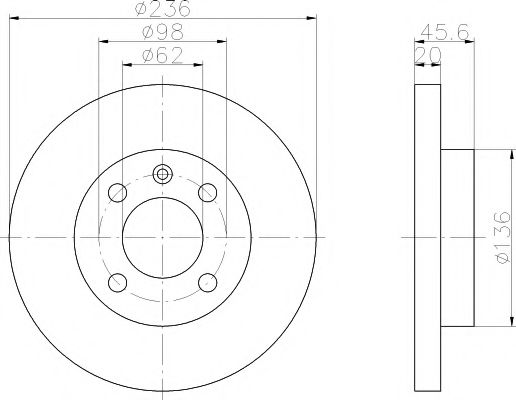 Тормозной диск HELLA PAGID 8DD 355 103-571