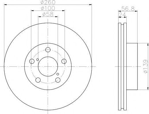 Тормозной диск HELLA PAGID 8DD 355 105-321