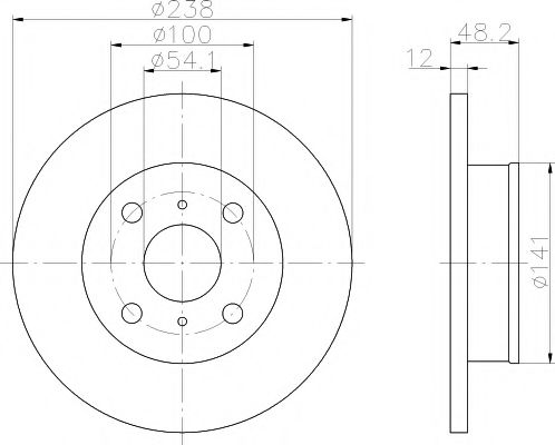 Тормозной диск HELLA PAGID 8DD 355 103-551