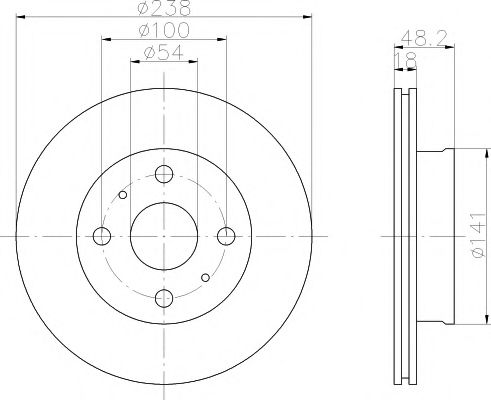 Тормозной диск HELLA PAGID 8DD 355 102-611