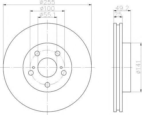 Тормозной диск HELLA PAGID 8DD 355 104-891