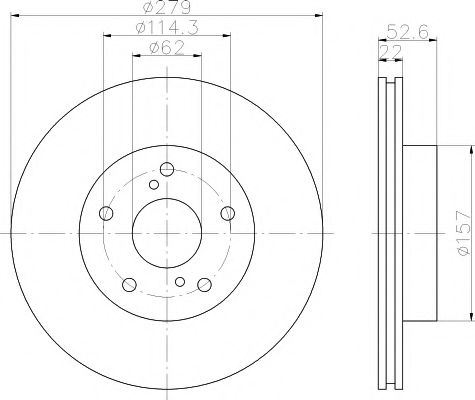 Тормозной диск HELLA PAGID 8DD 355 105-251