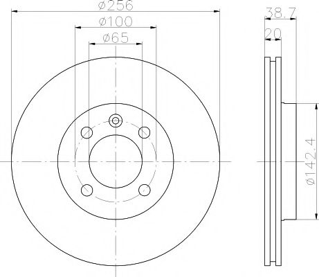 Тормозной диск HELLA PAGID 8DD 355 101-322