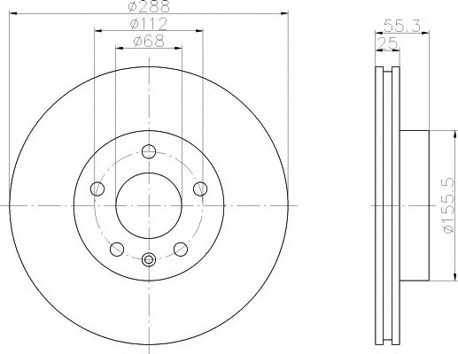 Тормозной диск HELLA PAGID 8DD 355 104-481