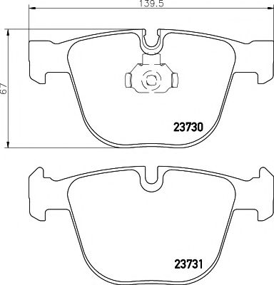 Комплект тормозных колодок, дисковый тормоз HELLA PAGID 8DB 355 010-751