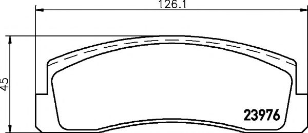 Комплект тормозных колодок, дисковый тормоз HELLA PAGID 8DB 355 011-461