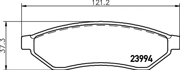 Комплект тормозных колодок, дисковый тормоз HELLA PAGID 8DB 355 011-671