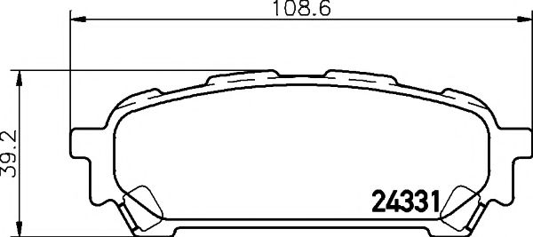 Комплект тормозных колодок, дисковый тормоз HELLA PAGID 8DB 355 012-311
