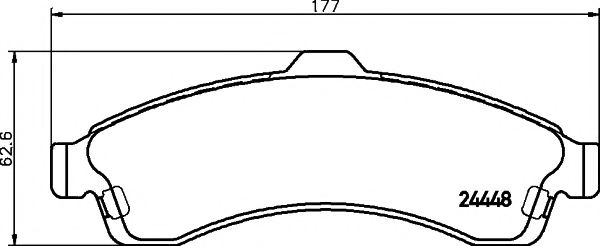 Комплект тормозных колодок, дисковый тормоз HELLA PAGID 8DB 355 012-811